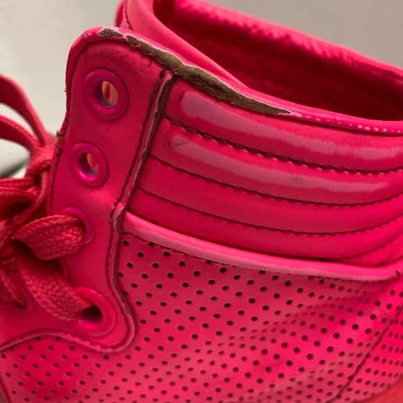 Gucci Mens Leather High Top Coda Hot Pink Sneakers GG on Tongue Size EU 38 US 8 - Picture 14 of 16
